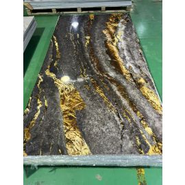 3D PVC Artificial Marble Tile Sheet For Wall Cladding 8ft x 4ft