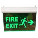 LED Emergency Exit Sign Board Acrylic Rechargeable 