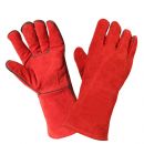 Elbow-length leather welding gloves