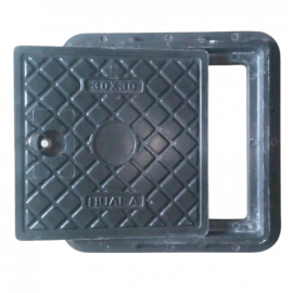 300x300 Fiberglass Manhole Cover  with Handle - Lid Removed