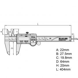  Mitutoyo Digimatic Vernier Caliper 0-12''/0.0005'' 500-193 