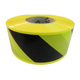 Barricade Tape  Black And Yellow 4" / 8"