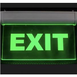 x3W LED Emergency Exit Sign Light - Green image 1