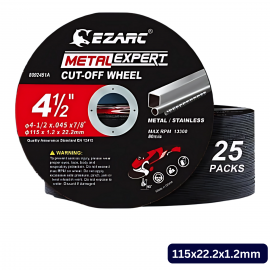 EZARC Metal & Stainless Steel Cutting Disc 115 X 1.2 X 22.2 mm