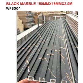 Fluted Wall Panel WPC Black Marble 9½ft x 6inch WPS004