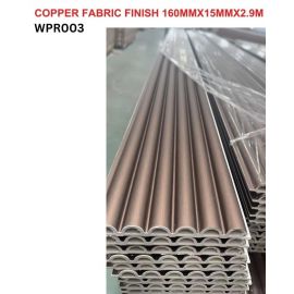 Fluted Wall Panel WPC Copper Fabric Finish 9½ft x 6inch WPR003