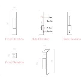 Outdoor Cement Garden Light Post – LED Pathway Bollard
