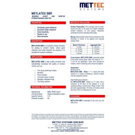 METLATEX SBR - Latex bonding agent data sheet image 1