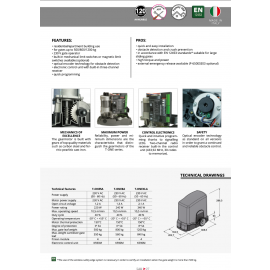 TAU Sliding Gate Motor 500kg T-ONE5A