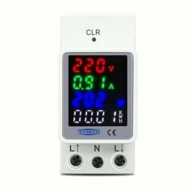TOMZN 100A 4 in 1 Multifunctional AC Din Rail Mount Energy [V A W kWh] Meter TOVA-100C