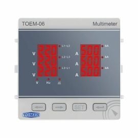 TOMZN TOEM-06 PANEL MOUNT 3-PHASE 4 WIRE CURRENT AND VOLTAGE COMBINATION METER