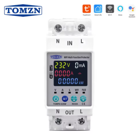 TOMZN TOMPD-63SW WI-FI MULTIFUNCTION PROTECTOR WITH V, A, W, KWH AND PF METERING